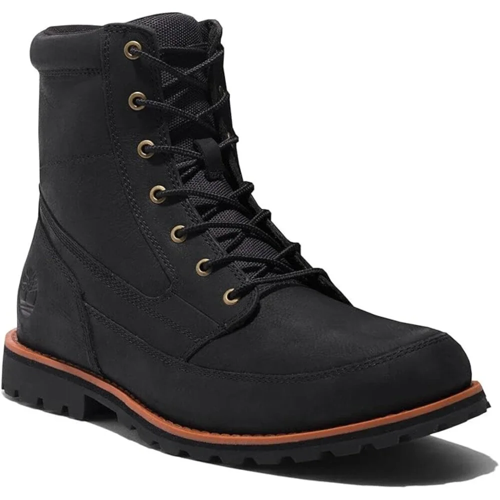 Timberland Attleboro Mid TB0A657D0151 Men's 11.5 Black Leather Ankle Boot TF9031